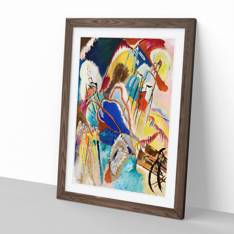 Improvisation No.30 by Wassily Kandinsky - Picture Frame Painting, Walnut Framed, 48cm H x 36cm W x 2cm D