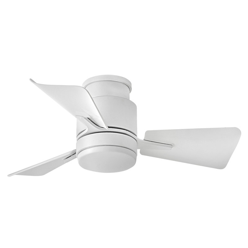 Ventilateur de plafond standard à 3 pales de 30 po à DEL avec commande murale et ensemble d'éclairage Leventhal inclus