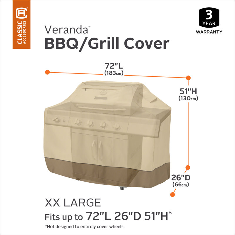 Housse de barbecue Pickett résistant à l'eau, H 48 po x l 64 po x P 24 po
