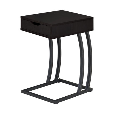 Lunardi C - Shaped End Table with Built-In Outlets