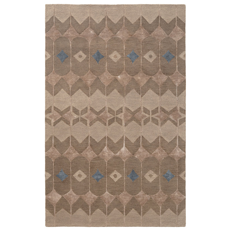 Hand Tufted Wool Lynx Rug, Rectangle 5' x 8'