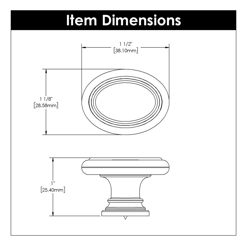 Berkshire Oval Cabinet Knob, Brushed Golden Brass