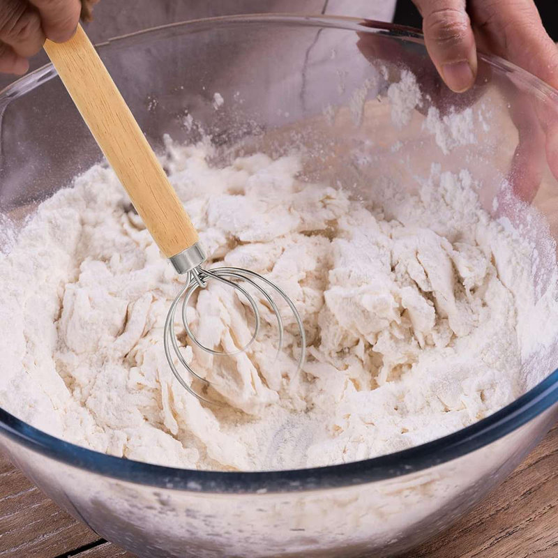 13" Danish Dough Whisk Stainless Steel Dutch Style Bread Whisk Kitchen Baking Tools for Cake Bread