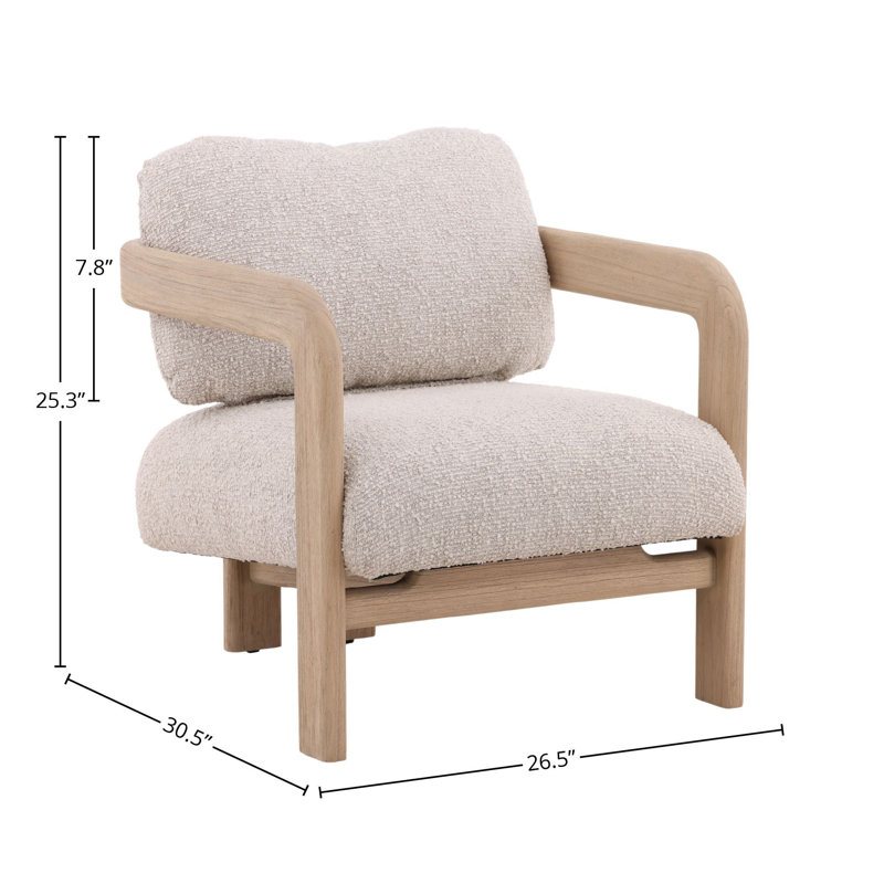 Chavez Polyester Occasional Chair, Cream