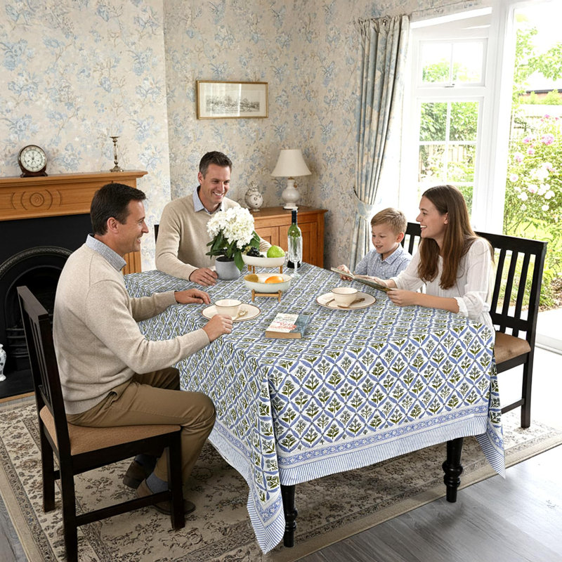 Nappe en acier 60 x 60 pouces carré 100% coton à impression à la main lavable Halloween Action de grâce / Fêtes de Noël / mariage, nappe d'automne