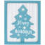 Arbre de Noël illuminé joyeuses fêtes avec texture en tricot torsadé - 12 po