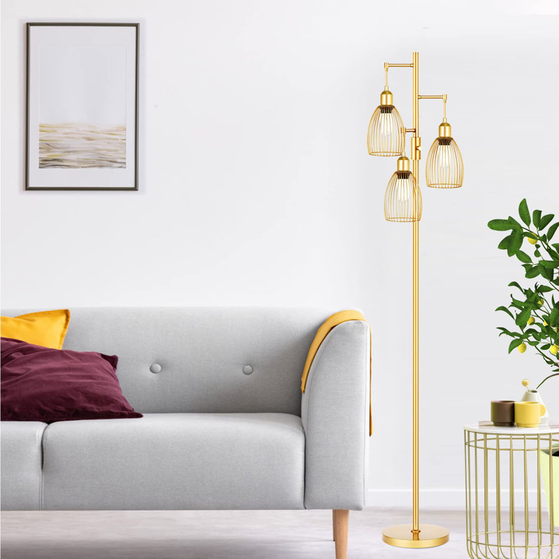 Bannerdown 68.02'' Tree Floor Lamp, Gold