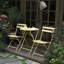 Ensemble bistro 3 pièces de table carrée pliable et chaises-2090757380