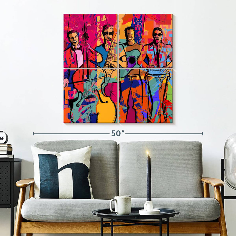 Abarca Jazz Quartet, 32" H x 32" W