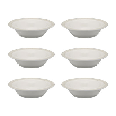 6-Piece Beaded 8 1/4" Melamine Bowl