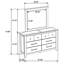 Commode 6 tiroirs en chêne avec miroir