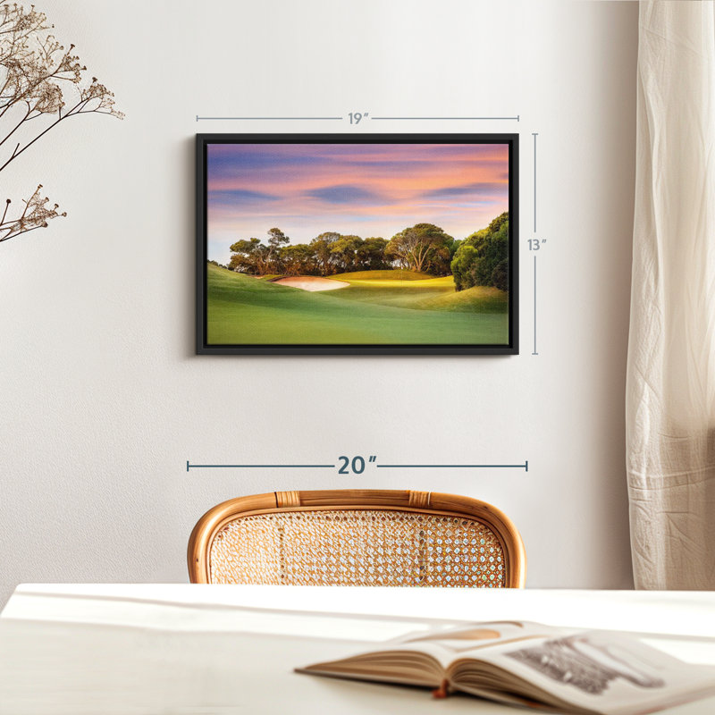 " Golf Course Sundown ", 19" H x 13" W