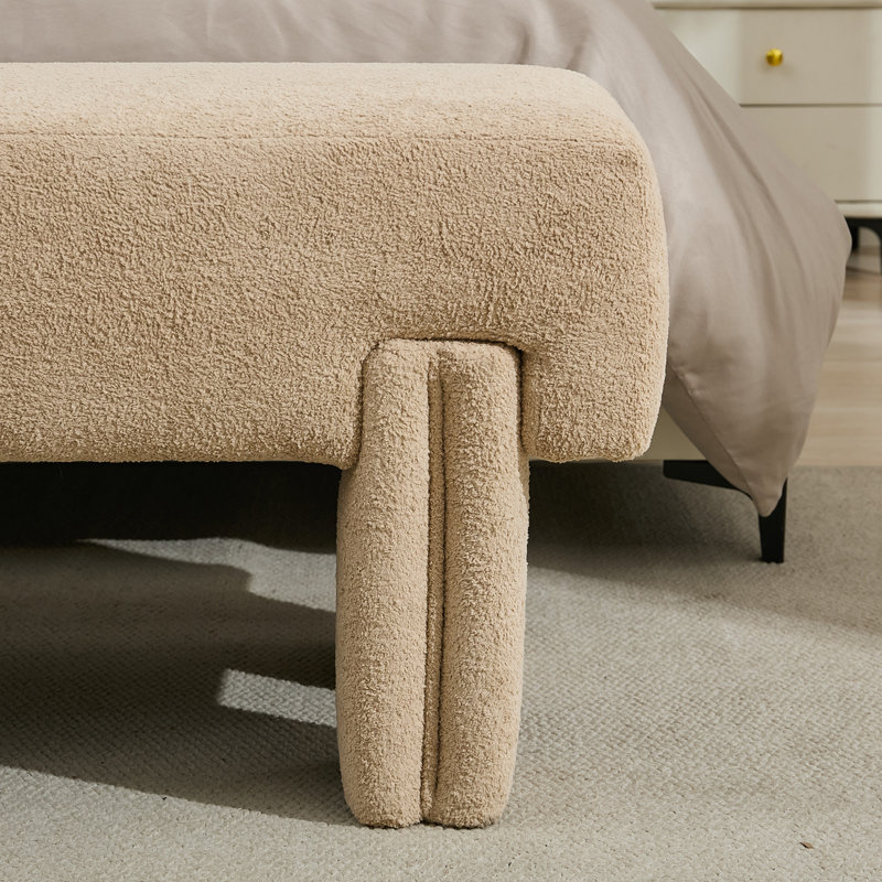 Banc de chambre rembourré 59,4 po Bulwell, Brun