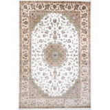 Intricately Hand Woven Wool Floral Area Rug