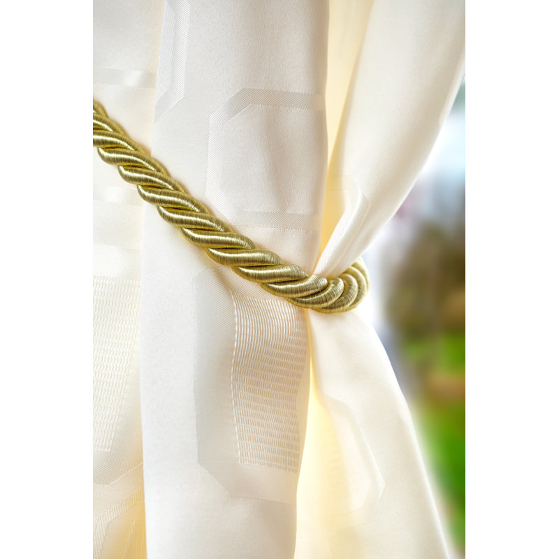 Triggs Aubergine Fabric 36cm Curtain Holdback/Tieback, Moss