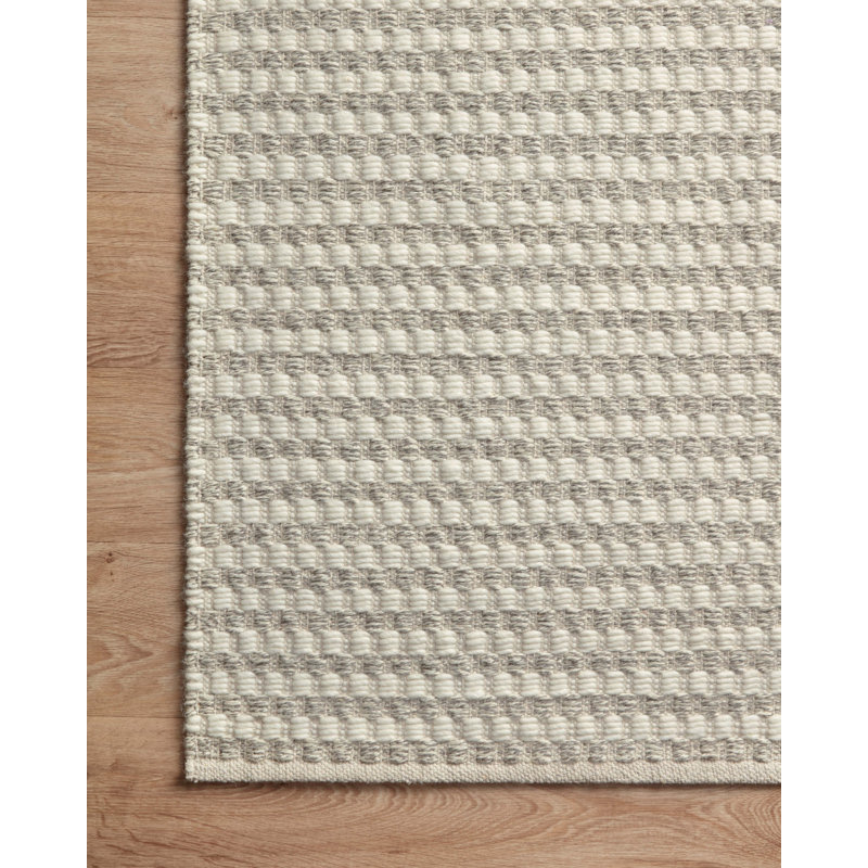 Amber Lewis x Loloi Ojai Ivory / Stone Area Rug, Rectangle 9'3" x 13'