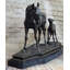 Jument et poulain, sculpture mère cheval, deux chevaux, décor équestre