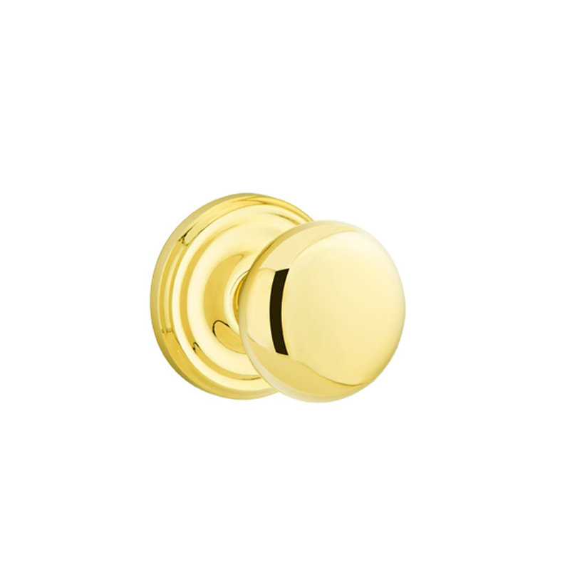 Saratoga Handle With Knob And Deadbolt, Yes, Polished Brass