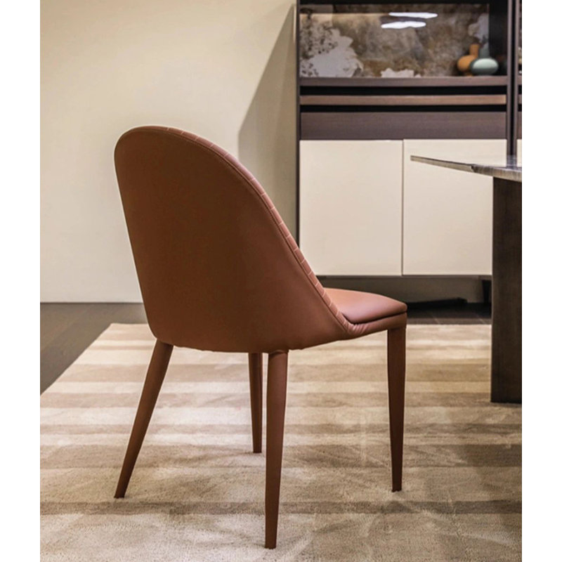 Chaise de salle à manger en cuir italien