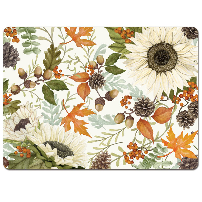 Plastic / Acrylic Floral Rectangle Placemat