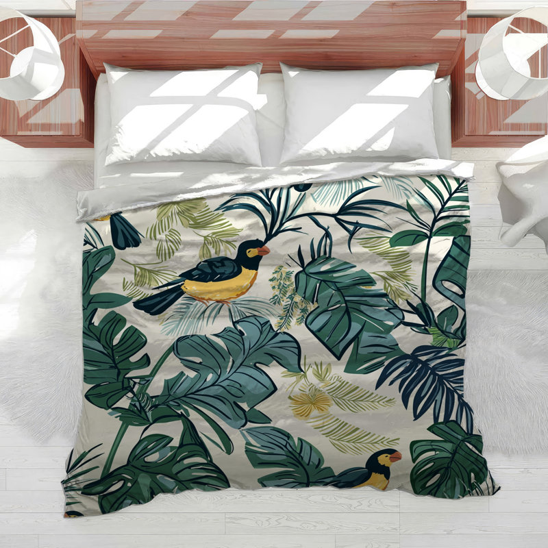 Tropical Birds Bedding Nature Comforter Tropical, King Comforter