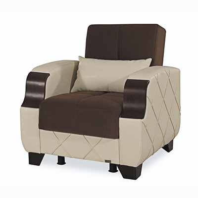 Fauteuil rembourré convertible avec rangement