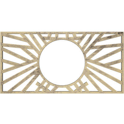 20"W x 10"H x 7 3/8"ID x 1/2"P Hoover Architectural Grade PVC Pierced Ceiling Medallion, Antiqued Pale Gold