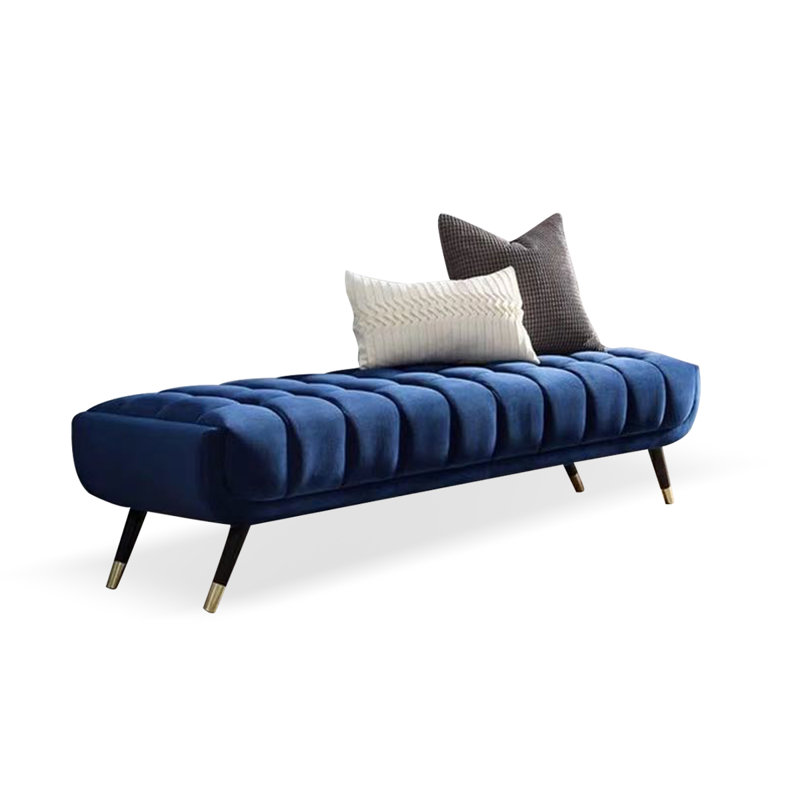 Banc avec revêtement, H 17,72 po x l 47,24 po x P 17,72 po, Bleu
