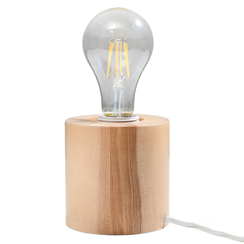 Wyaconda Solid Wood Novelty Lamp, Grey