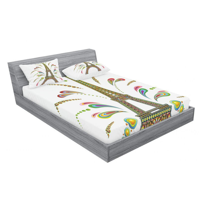 Microfiber Sheet Set, Queen Sheet Set with Fitted Sheet