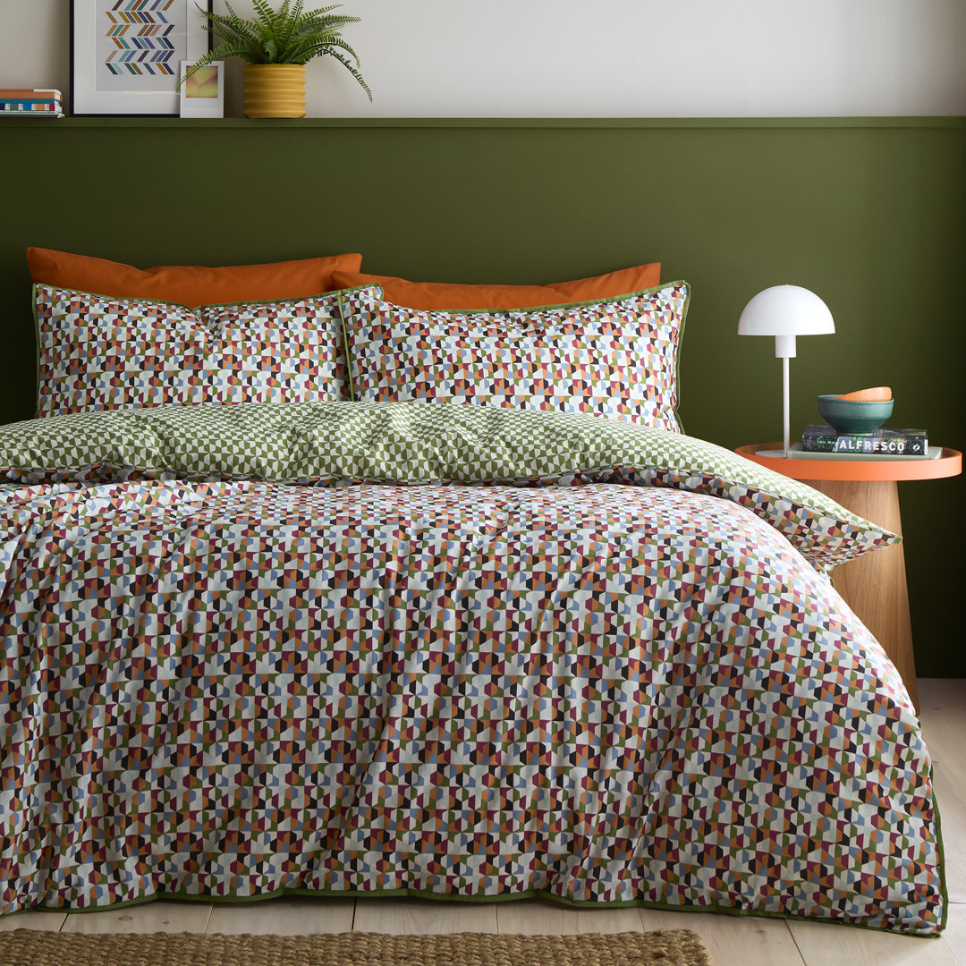 AppleTree Star Geo Cotton Geometric Shapes Duvet Cover Set with Pillowcases