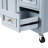 52'' Kitchen Island In Blue Grey. Spacious Storage With 2 Doors, 5 Drawers, Towel Rack & Spice Rack. Adjustable Shelf. Mobile On Wheels, Lockable. And Oak Veneer. Classic Beauty Drop Leaf Island, .-2085869026