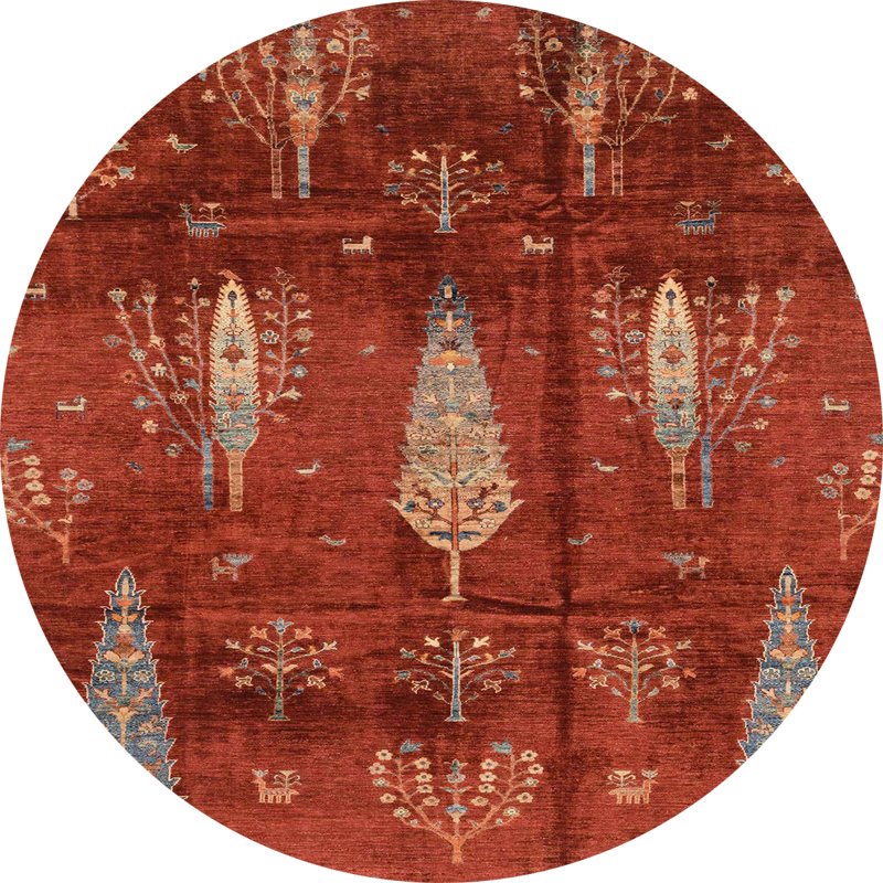 Abstract Indoor Rug, Round 3'