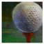 «Golf Ball Centered» par Galan, reproduction de peinture acrylique sur toile tendue-30363375