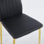 Ensemble de 4 chaises, couleur dorée, siège noir-526164235