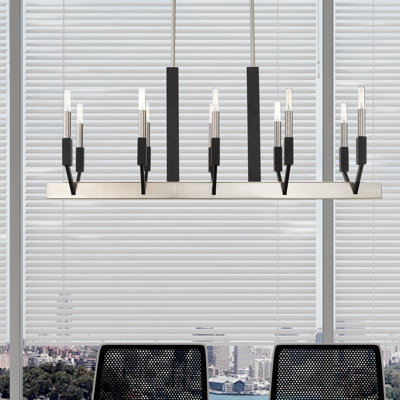 Avangaline 10 - Light Dimmable Square / Rectangle Chandelier