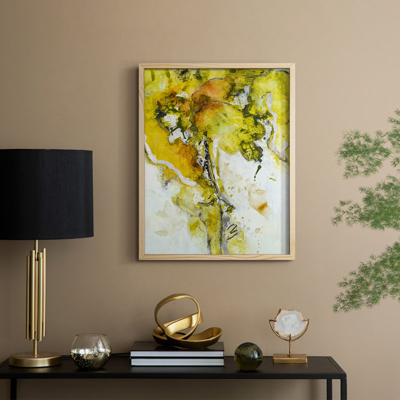 Golden Foliage II, reproduction encadrée - bois massif, H 11 po x l 9 po