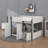 Full Size Loft Bed With Playhouse & Storage Units, Wooden Cabin-Style Loft Bed Frame With Ladder, Storage Cupboard, And Shelving-1555178473