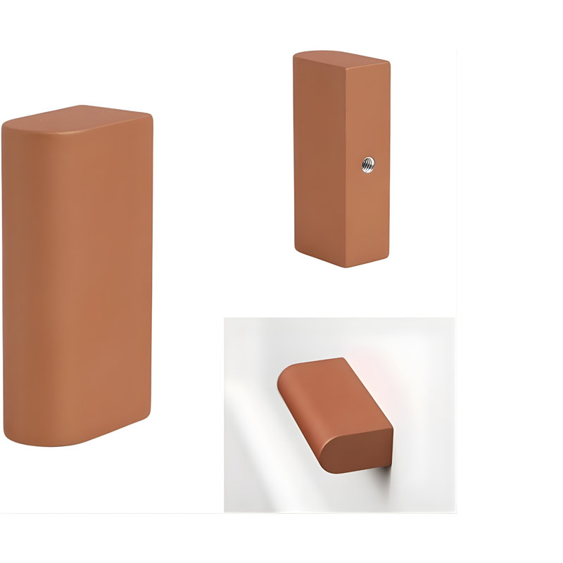 2" Length Geometric Knob, Copper (Brown)
