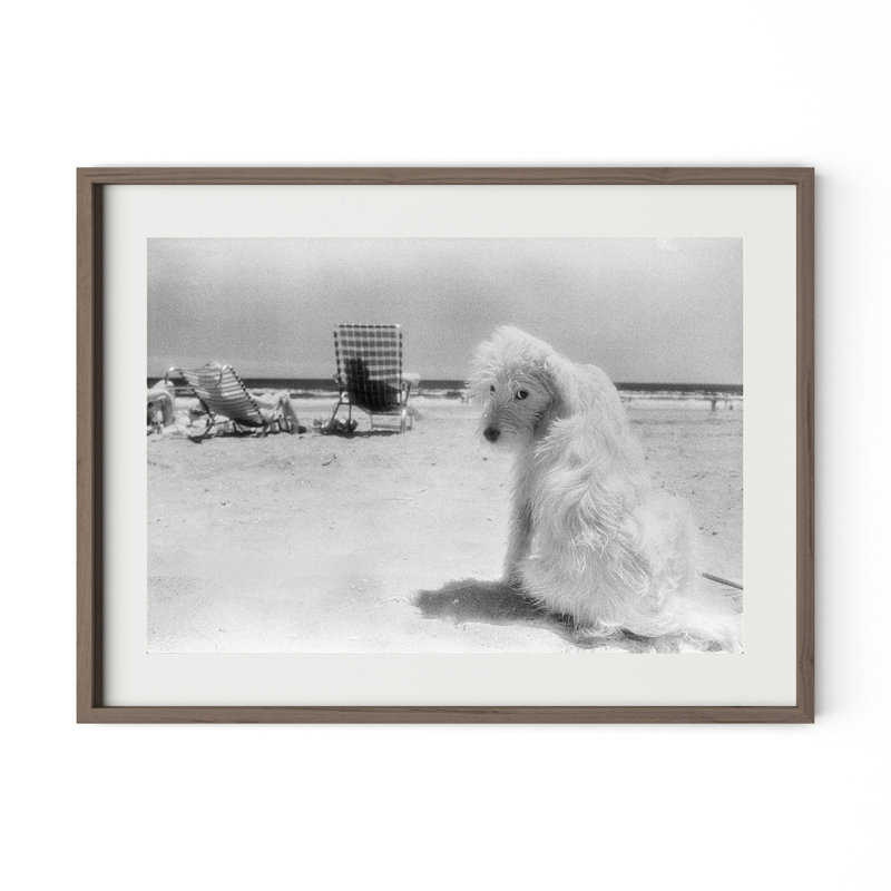 Lois At The Beach Framed Photographic Print, W 40" x H 30", Rustic Walnut