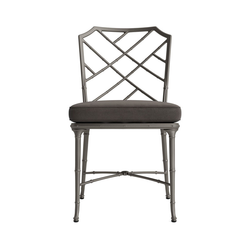 Outdoor Dining Side Chair, Brown, Fusion Charcoal, Mica