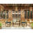 4-Piece Patio Furniture Set Outdoor Balcony Porch Garden Backyard Lawn Furniture Acacia Wood Table Top, Morden Black And Light Brown