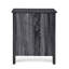 Table de chevet en simili bois gris foncé avec assemblage sans outil moderne et pratique