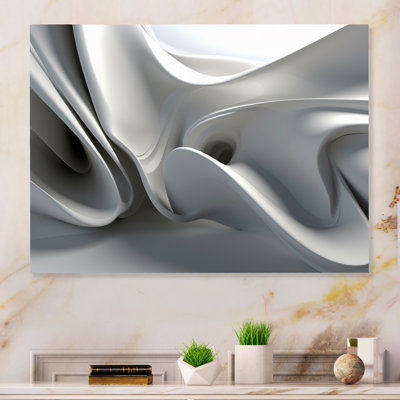 Abstraction contemplative sur fond blanc