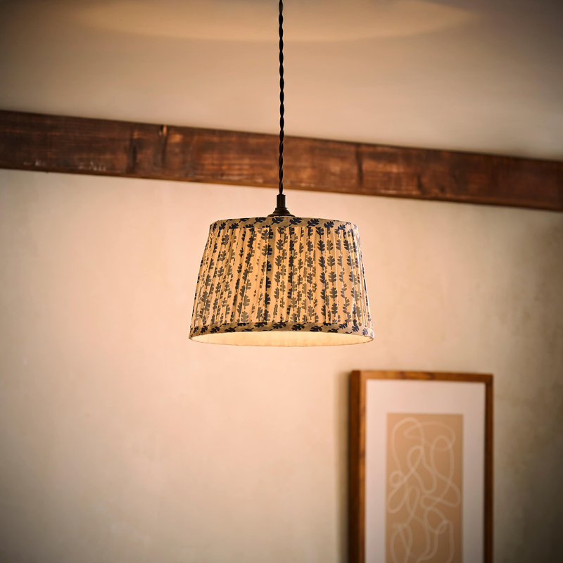 Tavontae Blended Fabric Dome Lamp Shade ( Slip-On ), Blue, 15cm H x 25cm W x 25cm D