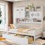 Lit de jour tout-en-un en bois avec 2 tiroirs, armoires et tablettes-1835747271-1835747264