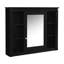 Meuble-lavabo de 36 po avec lavabo, style miroir noir, 2 portes et tiroirs, meuble-lavabo contemporain avec rangement luxueux, finition, tiroirs et portes, spacieux