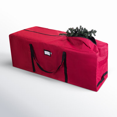 Rolling Christmas Tree Storage Bag - Waterproof Bag for 9-Foot Tree or Christmas Decor - Nylon Handles and 3 Rollerblade Wheels by Elf Stor