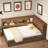 Wooden Daybed With Storage Shelves, Charging Station, Led And Trundle-106433401