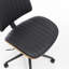 Armless Walnut Bentwood & Faux Leather Swivel Office Chair with Adjustable Height and Recline-82469163